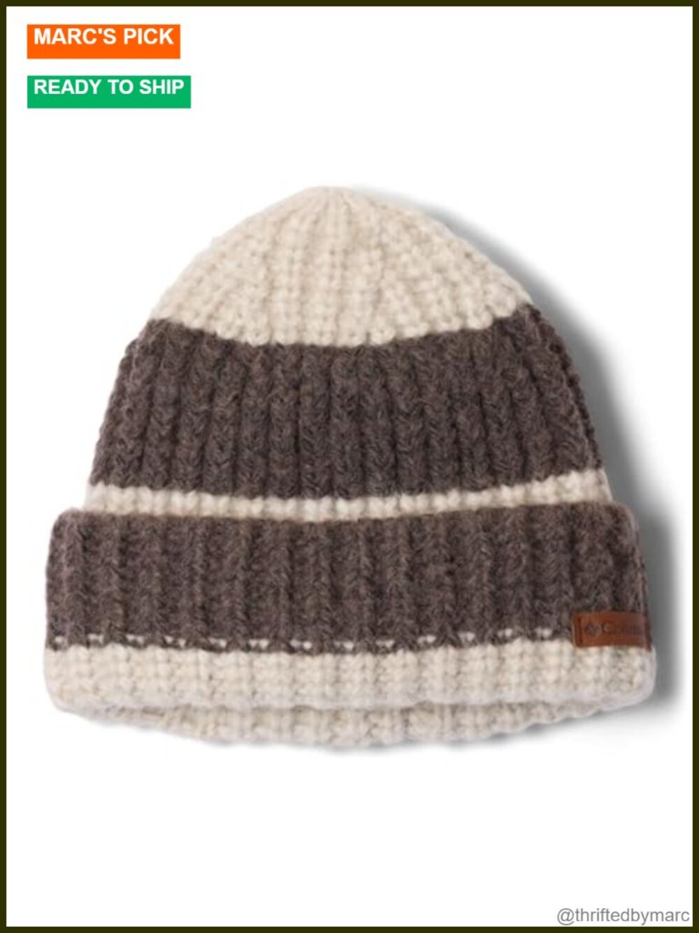 Columbia Agate Pass II Cuffed Beanie Recycled Knit Warm Winter Hat